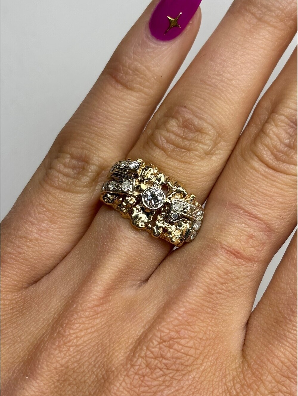 14k Yellow Gold Diamond Ring
